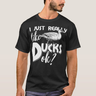 私は本当にアヒルokギフトが湖ラブラドを泳ぐのが好き tシャツ