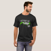 私は本当にアリゲーターが好きよおもしろいクールうRept Tシャツ (正面フル)