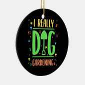 私は本当にガーデニングを掘る セラミックオーナメント (右)