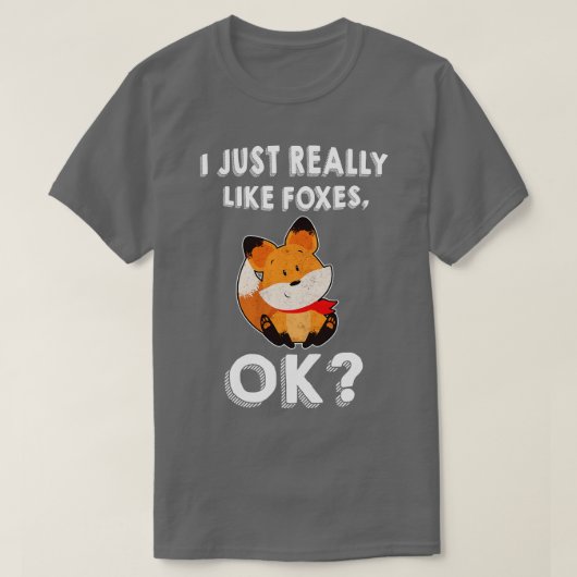 私は本当にキツネが大好き Tシャツ (デザイン正面)