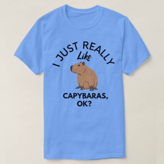 私は本当にキャピバラOkが好きだ Tシャツ (デザイン正面)