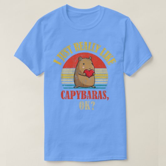 私は本当にキャピバラOkが好きだ Tシャツ (デザイン正面)