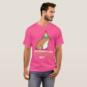 私は本当にキャピバラOkが好きだ Tシャツ (正面フル)