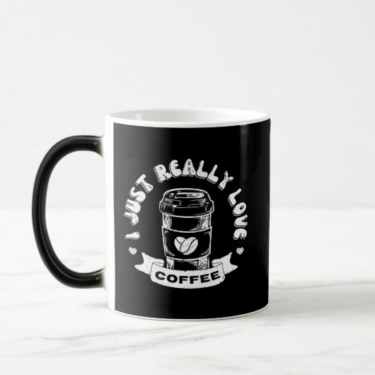 私は本当にコーヒーが好き モーフィングマグカップ (左)