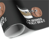 私は本当にコーヒーを淹れる私は地面に私は本当に暗いBG ラッピングペーパー (ロールコーナー)