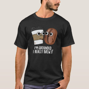 私は本当にコーヒーを淹れる私は地面に私は本当に暗いBG Tシャツ
