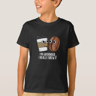 私は本当にコーヒーを淹れる私は地面に私は本当に暗いBG Tシャツ