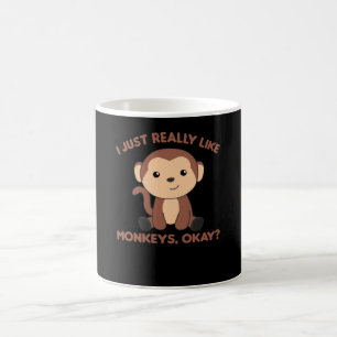 私は本当にサルが好き、OK - Sweet Monkey コーヒーマグカップ