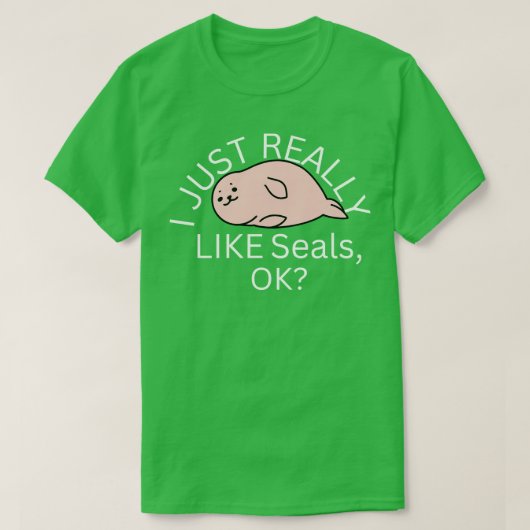 私は本当にシールが好きok tシャツ (デザイン正面)