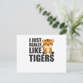 私は本当にタイガースが好き – Sweet Zoo Animals ポストカード (スタンド正面)