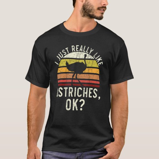 私は本当にダチョウOK動物の飛び火なし Tシャツ (正面)
