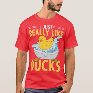 私は本当にダックス風呂おもちゃダックリングゴムが好き Tシャツ
