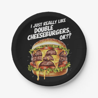 私は本当にダブルチーズバーガーが好き、OK ペーパープレート