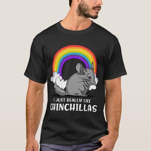 私は本当にチンチラが好き Tシャツ (正面)