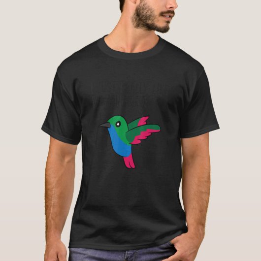 私は本当にハミングバーズが好きオーケー野鳥観察ハミー Tシャツ (正面)