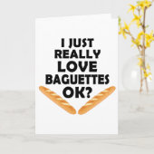 私は本当にバゲットを愛していおもしろいる – Baguette カード (黄色い花)