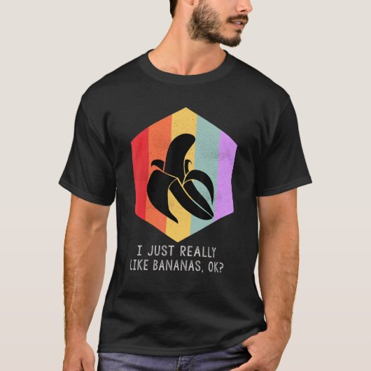 私は本当にバナナが好き1 Tシャツ (正面)