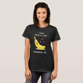 私は本当にバナナが好き Tシャツ (正面フル)