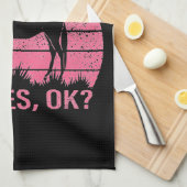 私は本当にバラピンクの馬が好き キッチンタオル (四つ折り)