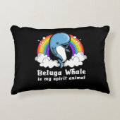私は本当にベルーガ・クジラの海動物が好きだ アクセントクッション (正面)
