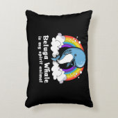 私は本当にベルーガ・クジラの海動物が好きだ アクセントクッション (正面(垂直))