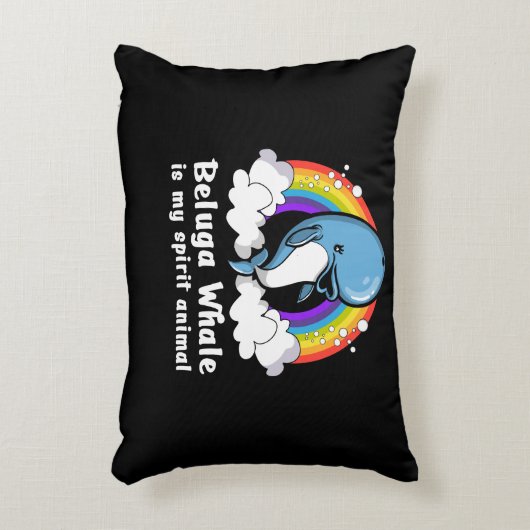 私は本当にベルーガ・クジラの海動物が好きだ アクセントクッション (正面(垂直))