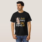 私は本当にペンギンが好きok tシャツ (正面フル)