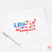 私は本当にマーガレットのステッ気にクを行わない 楕円形シール (封筒)