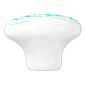 私は本当にユニコーンのアクアブルーの魔法の角だ セラミックノブ (側面)