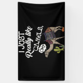 私は本当にラクダOKラクダが好き 横断幕 (縦)