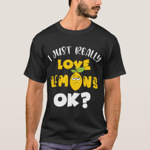 私は本当にレモンOkビタミンCツリー黄色が大好き Tシャツ
