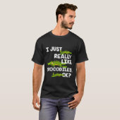 私は本当にワニが好きだ Tシャツ (正面フル)