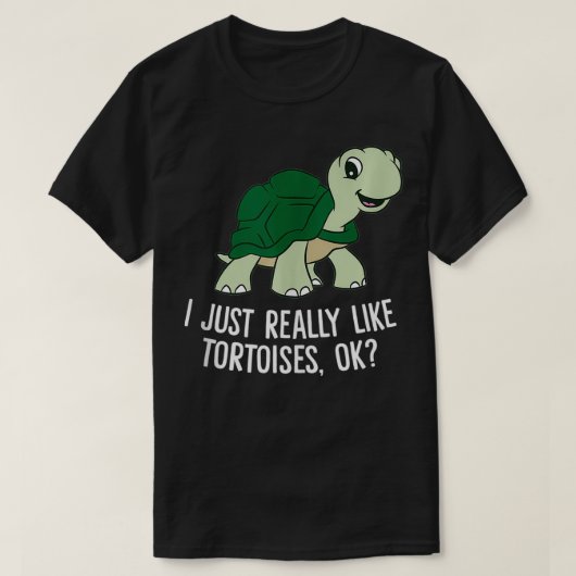 私は本当に亀が好きOKかわいい亀のタンク Tシャツ (デザイン正面)