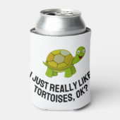 私は本当に亀が好きOKかわいい亀 缶クーラー (缶正面)