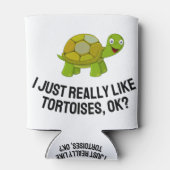 私は本当に亀が好きOKかわいい亀 缶クーラー (裏面)
