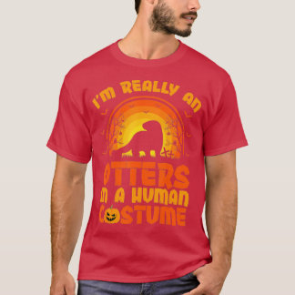 私は本当に人間のコスチュームのオーターHallowのオーターである Tシャツ