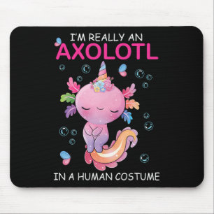 私は本当に人間のコスチュームHalのAxolotlおもしろいだ マウスパッド