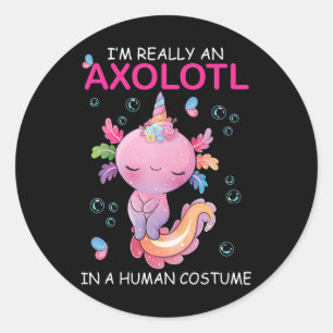 私は本当に人間のコスチュームHalのAxolotlおもしろいだ ラウンドシール
