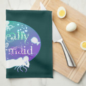 私は本当に人魚だ キッチンタオル (四つ折り)