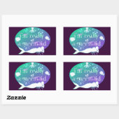 私は本当に人魚だ 長方形シール (シート)