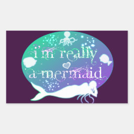 私は本当に人魚だ 長方形シール