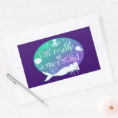 私は本当に人魚の製品だ 長方形シール (封筒)