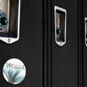 私は本当に人魚 |引用文とティール(緑がかった色)マーメイドテール マグネット