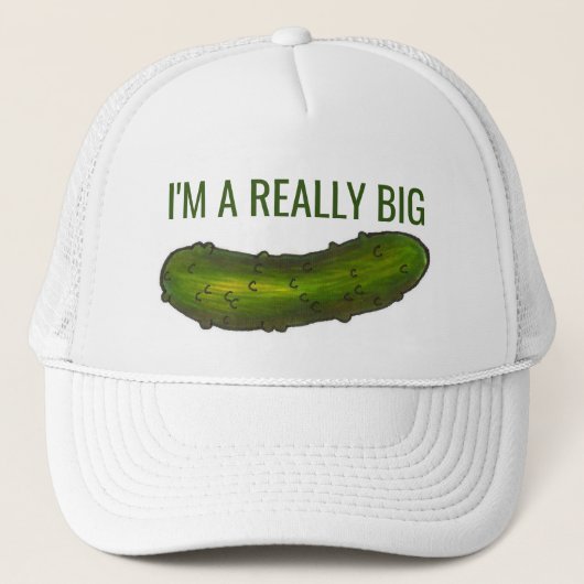 私は本当に大きなディル(ディール)ピックルおもしろいコシェール キャップ (正面)