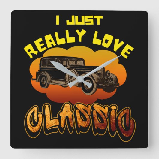 私は本当に大好きなクラシック スクエア壁時計 (正面)