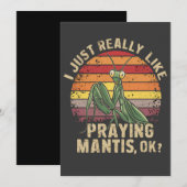 私は本当に好きなの祈マンティスOK昆虫レトロ 招待状 (正面/裏面)