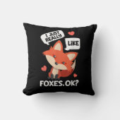 私は本当に好きキツネOKおもしろいキツネ恋人 クッション (正面)