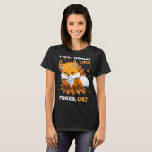 私は本当に好きキツネOKかわいいキツネ Tシャツ (正面フル)