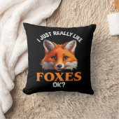 私は本当に好きキツネOK? クッション (ブランケット)