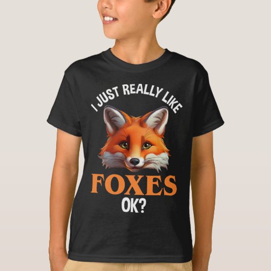 私は本当に好きキツネOK? Tシャツ (正面)
